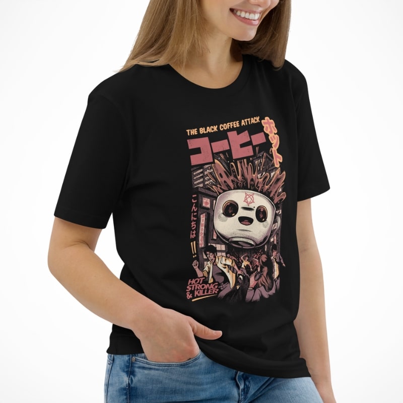 Koffie T-Shirt - Japanse Stijl