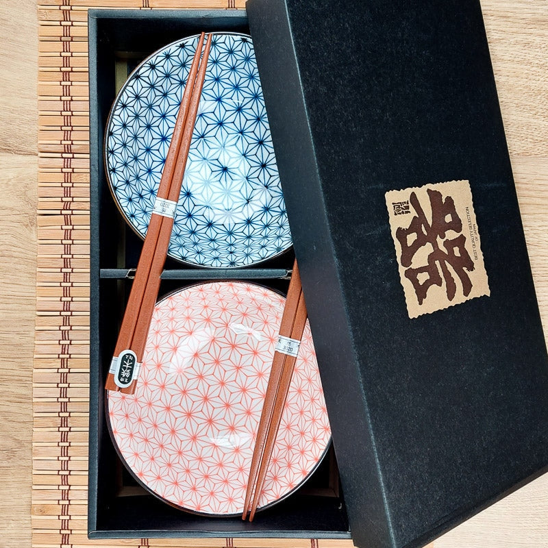 Set van 2 Japanse Kommen - Asanoha