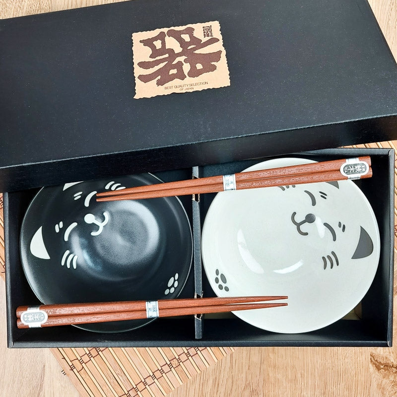 Set van 2 Ramen Kommen - Kat