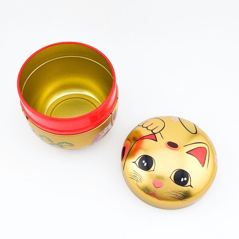 Gouden Metalen Theebus - Maneki Neko