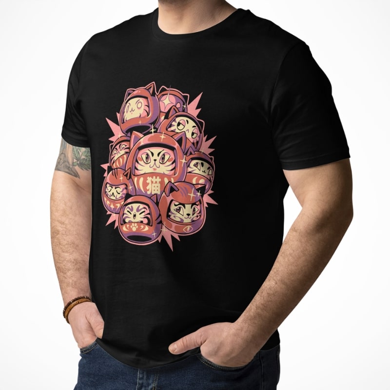Japans T-Shirt - Daruma Kat