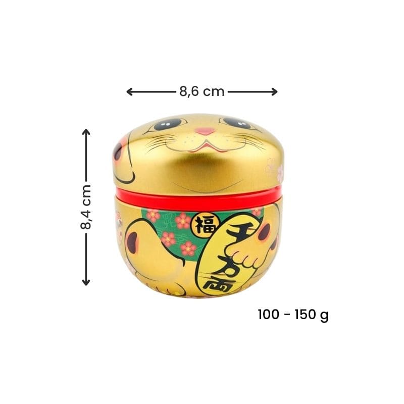 Gouden Metalen Theebus - Maneki Neko