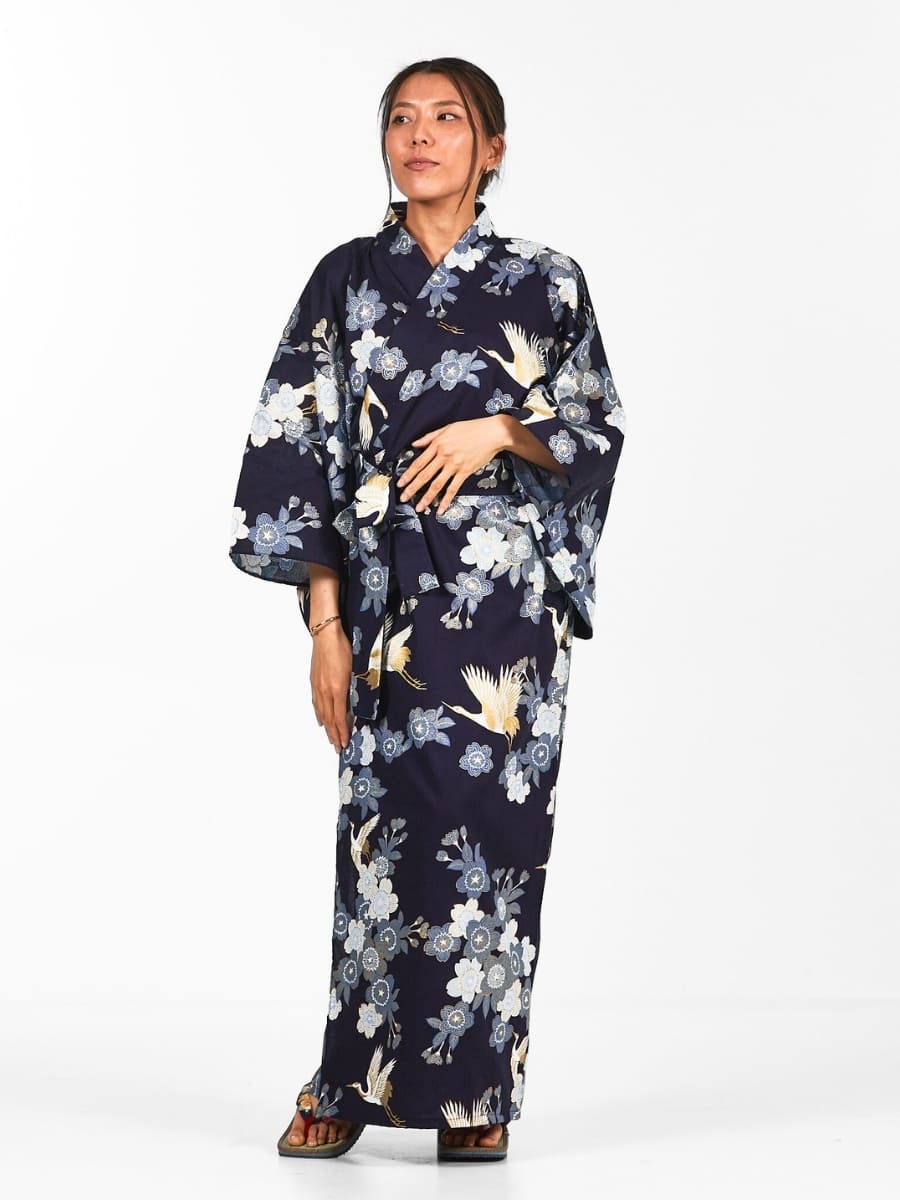 Kimono Yukata Dames - Sakura to Tsuru