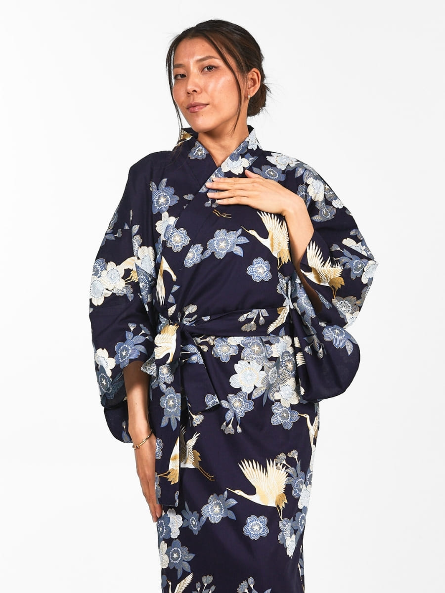 Kimono Yukata Dames - Sakura to Tsuru