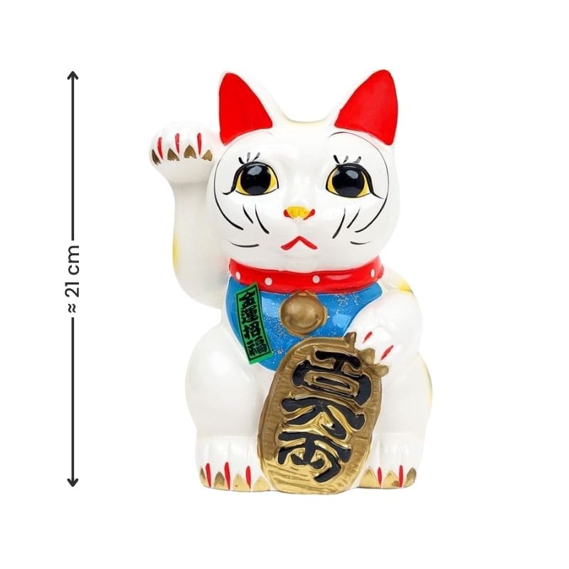 Maneki Neko - Wit Seto 21 cm
