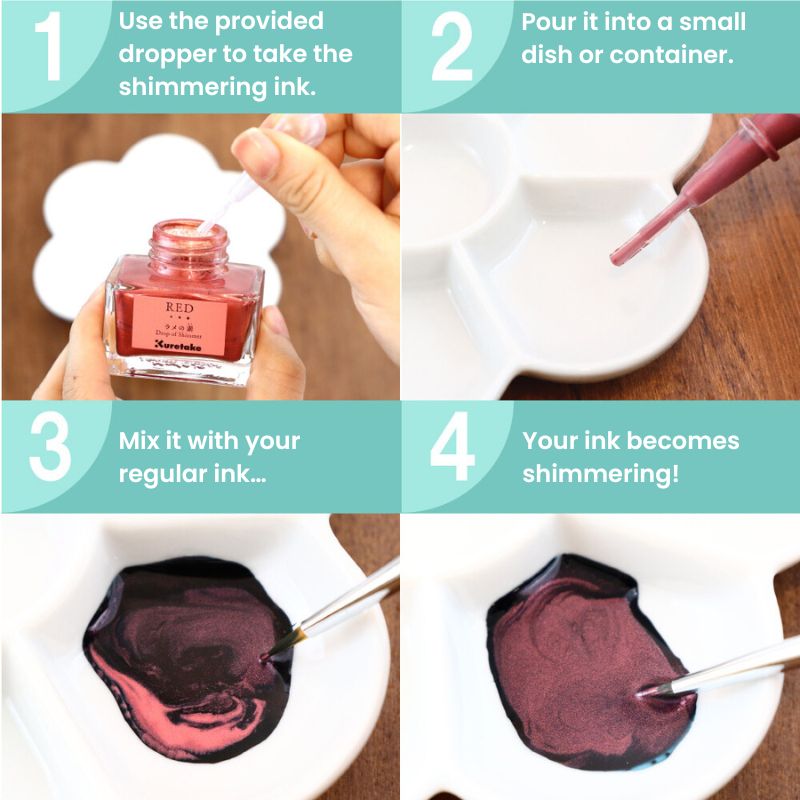 Kuretake Drop Of Shimmer Glitterinkt