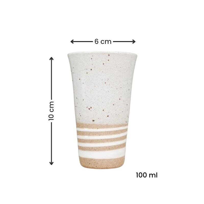 Japanse Terracotta Beker - Wit