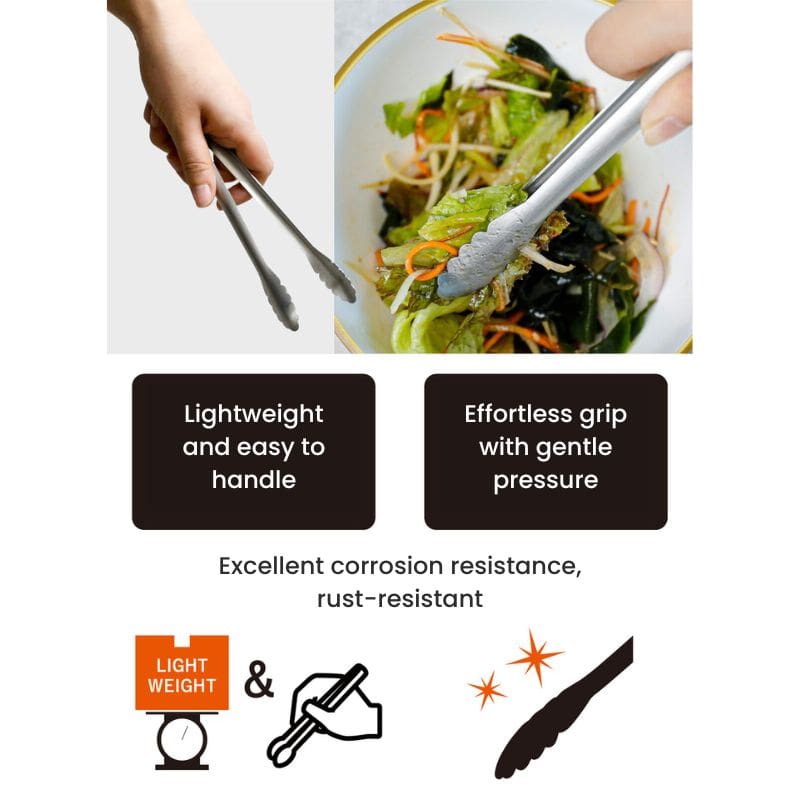 Japanse Roestvrijstalen Keuken Tang - 18 cm