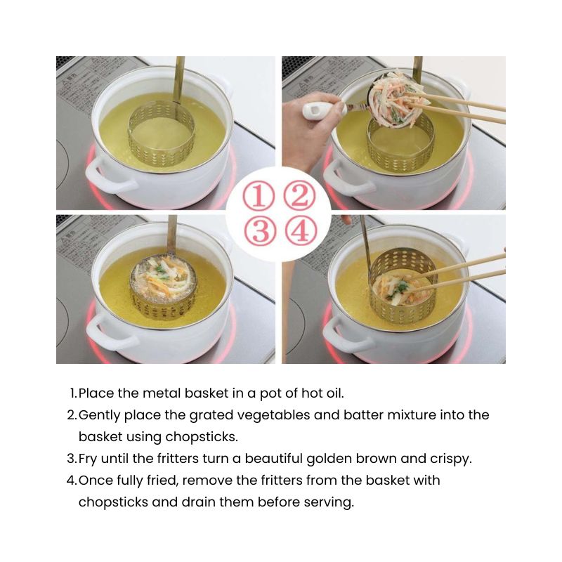 Japanse Roestvrijstalen Kakiage Vorm