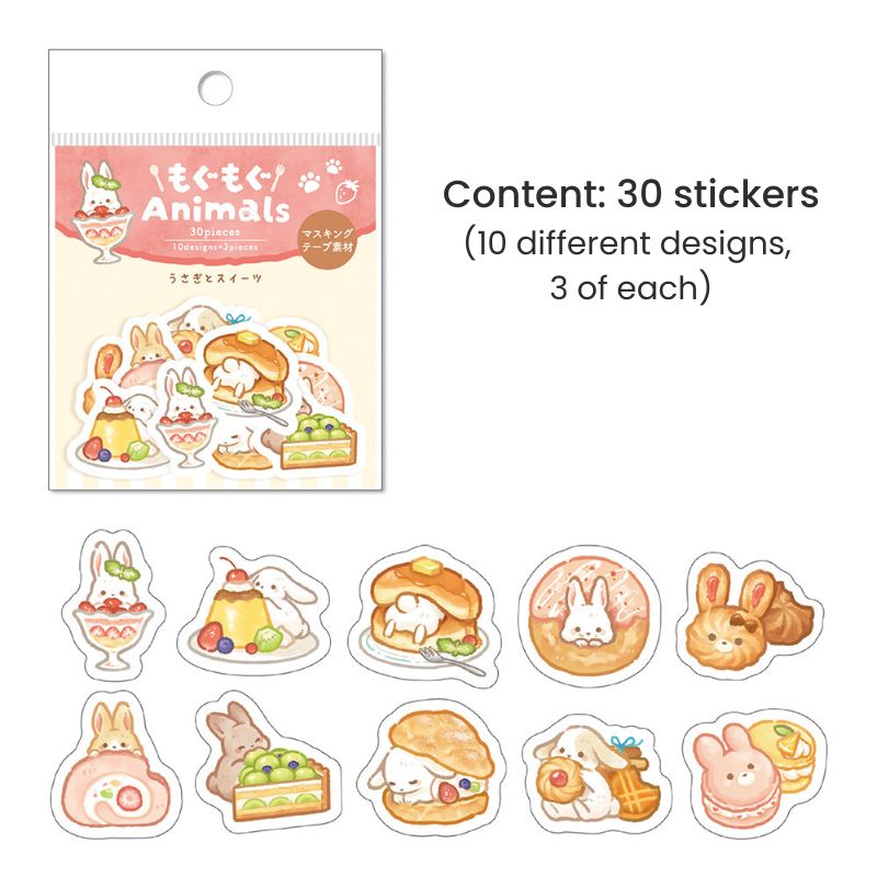 Flake-Stickers – Kawaii Konijn
