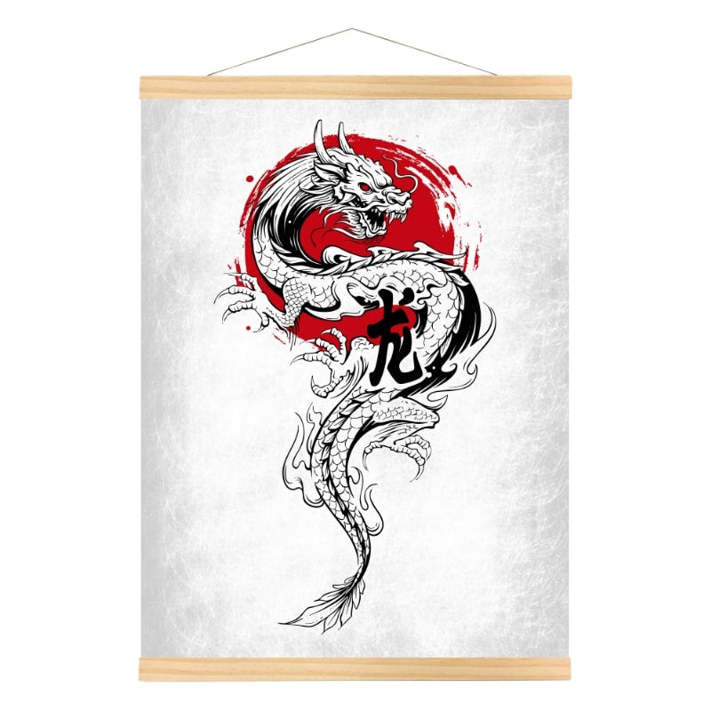 Dragon & Soleil Japanse poster - A3