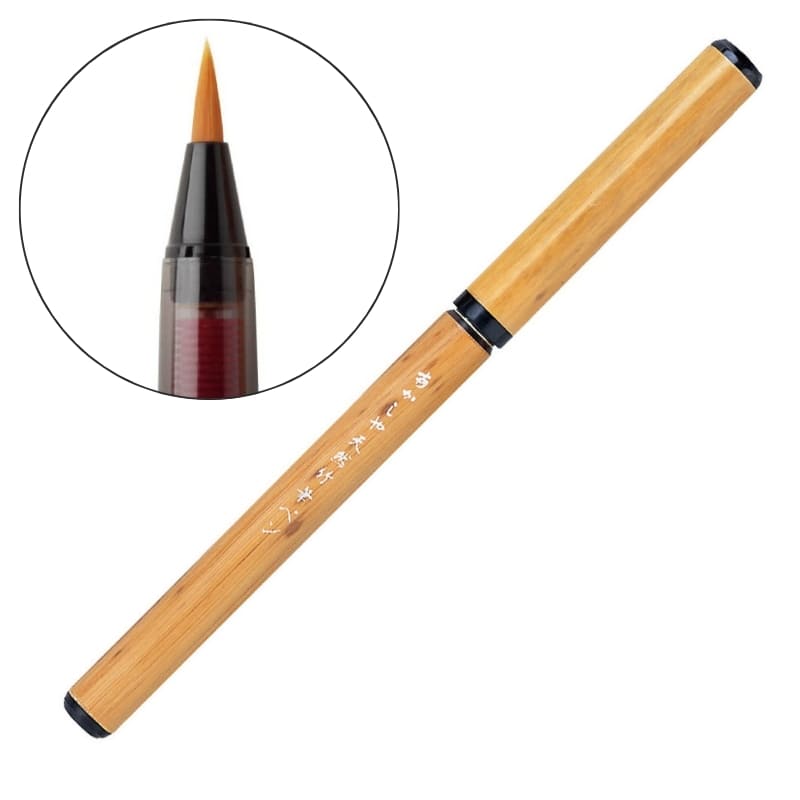 Bamboe Brush Pen in Houten Bewaardoos