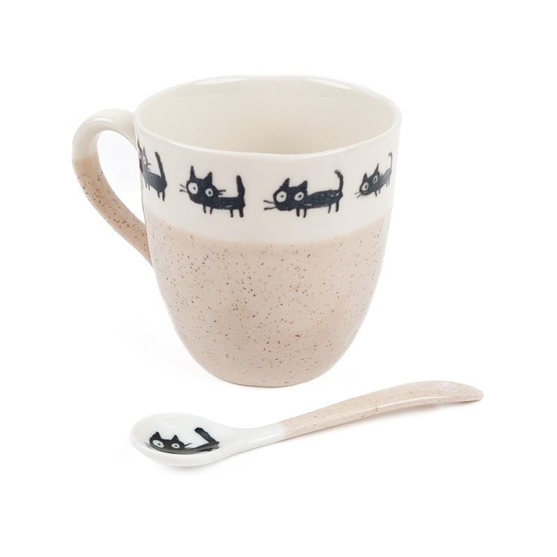 Beige Koffielepel - Kat