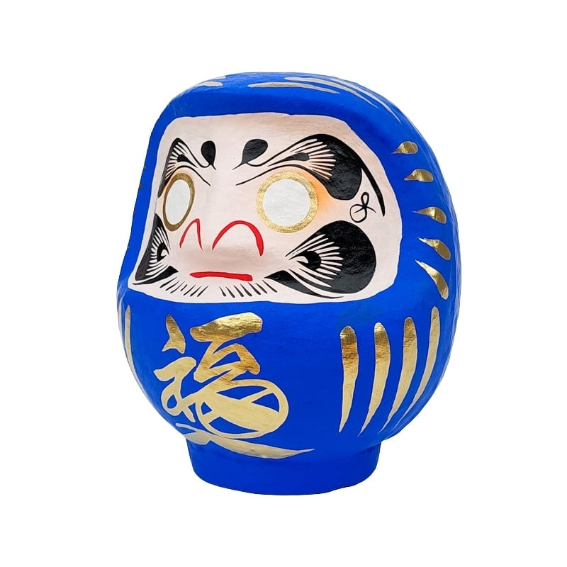 Blauwe Japanse Daruma - 9 tot 15 cm