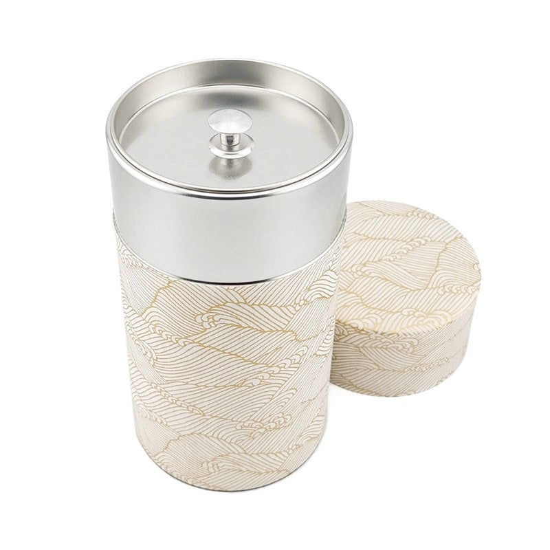 Japanse theedoos met gouden golven