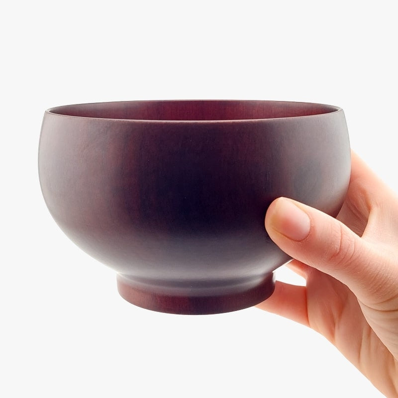 Japanse houten kom Kishu Nuri