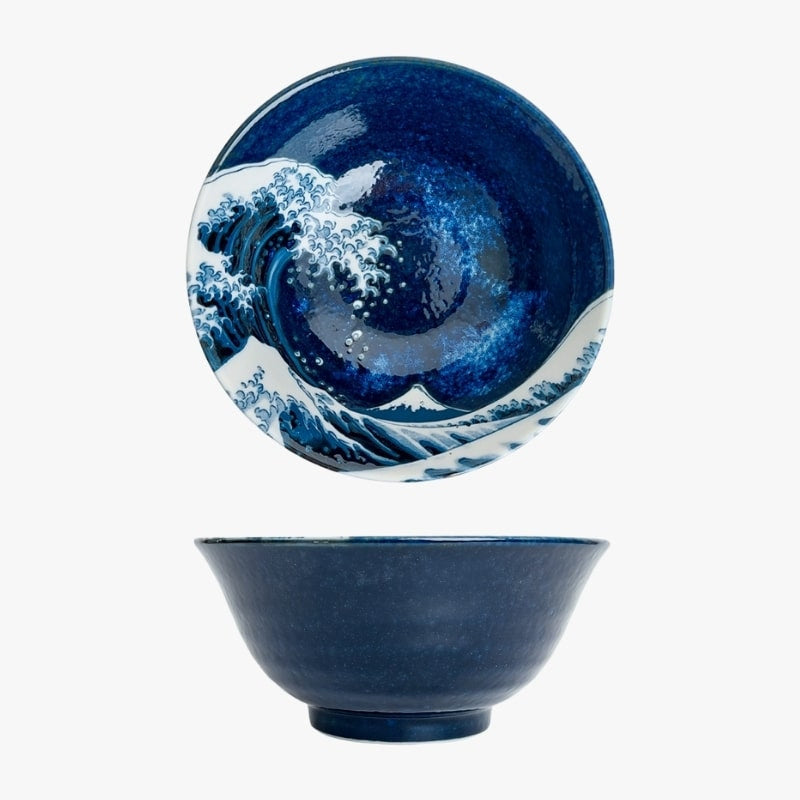 Japanse Kom Kanagawa Blauw