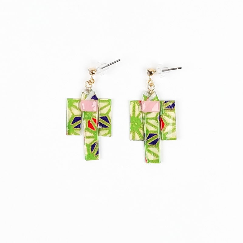 Groene Kimono Oorbellen