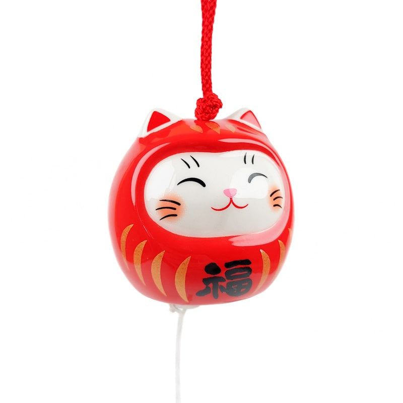 Neko Daruma windgong