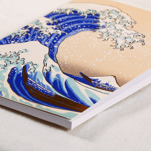 Grote golf van Kanagawa notitieboek