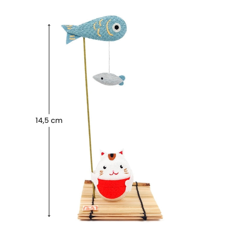 Chirimen Kat Beeldje
