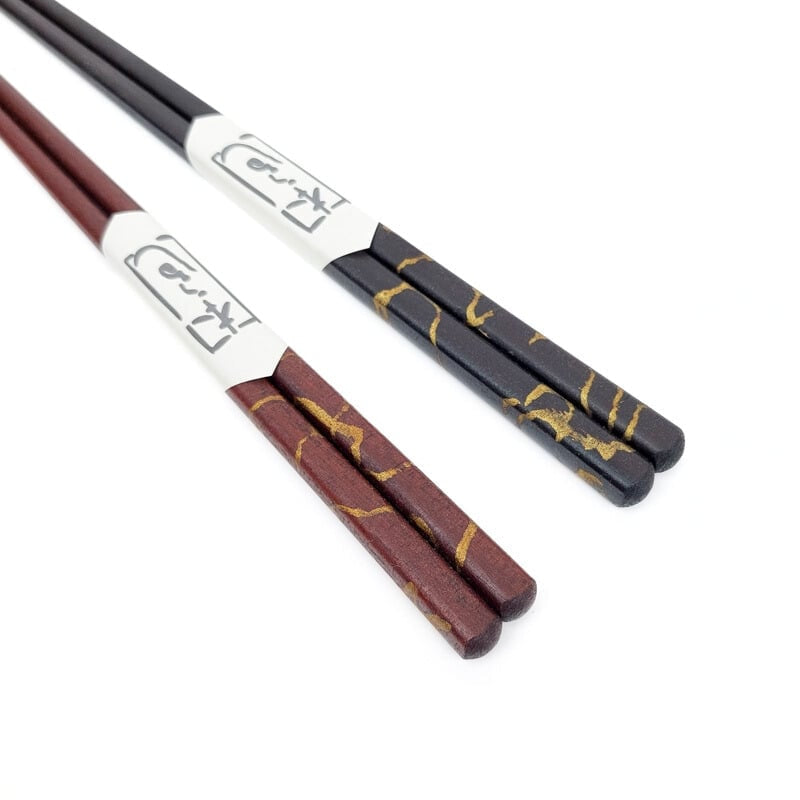 Gelakte Ebbenhouten Japanse Eetstokjesset