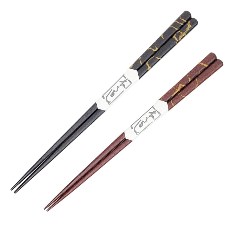 Gelakte Ebbenhouten Japanse Eetstokjesset