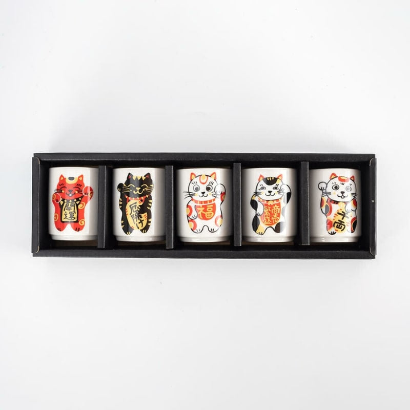Set Maneki Neko Sake Glazen