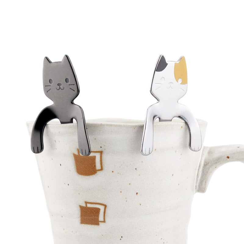 Zwarte Kat Japans Theelepeltje