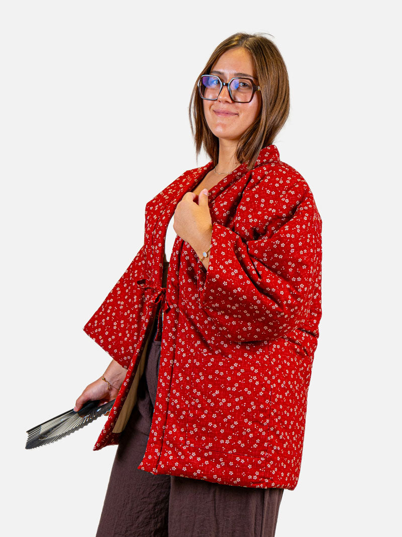 Dames Hanten-jas – Rode Sakura