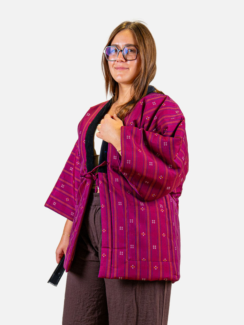 Dames Hanten-jas – Roze Shima ni Hishi
