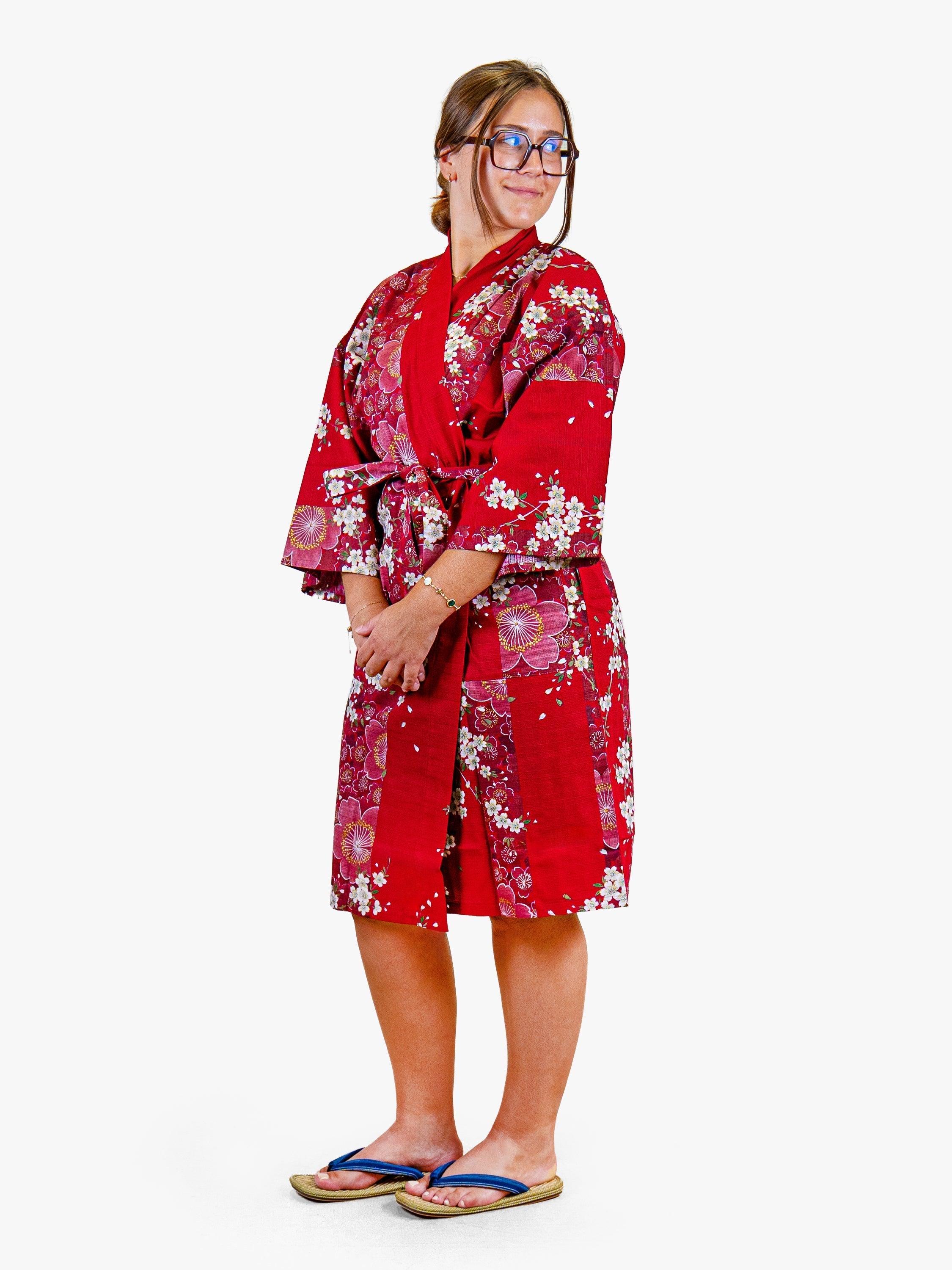 Dames Happi-kimono – Rode Sakura