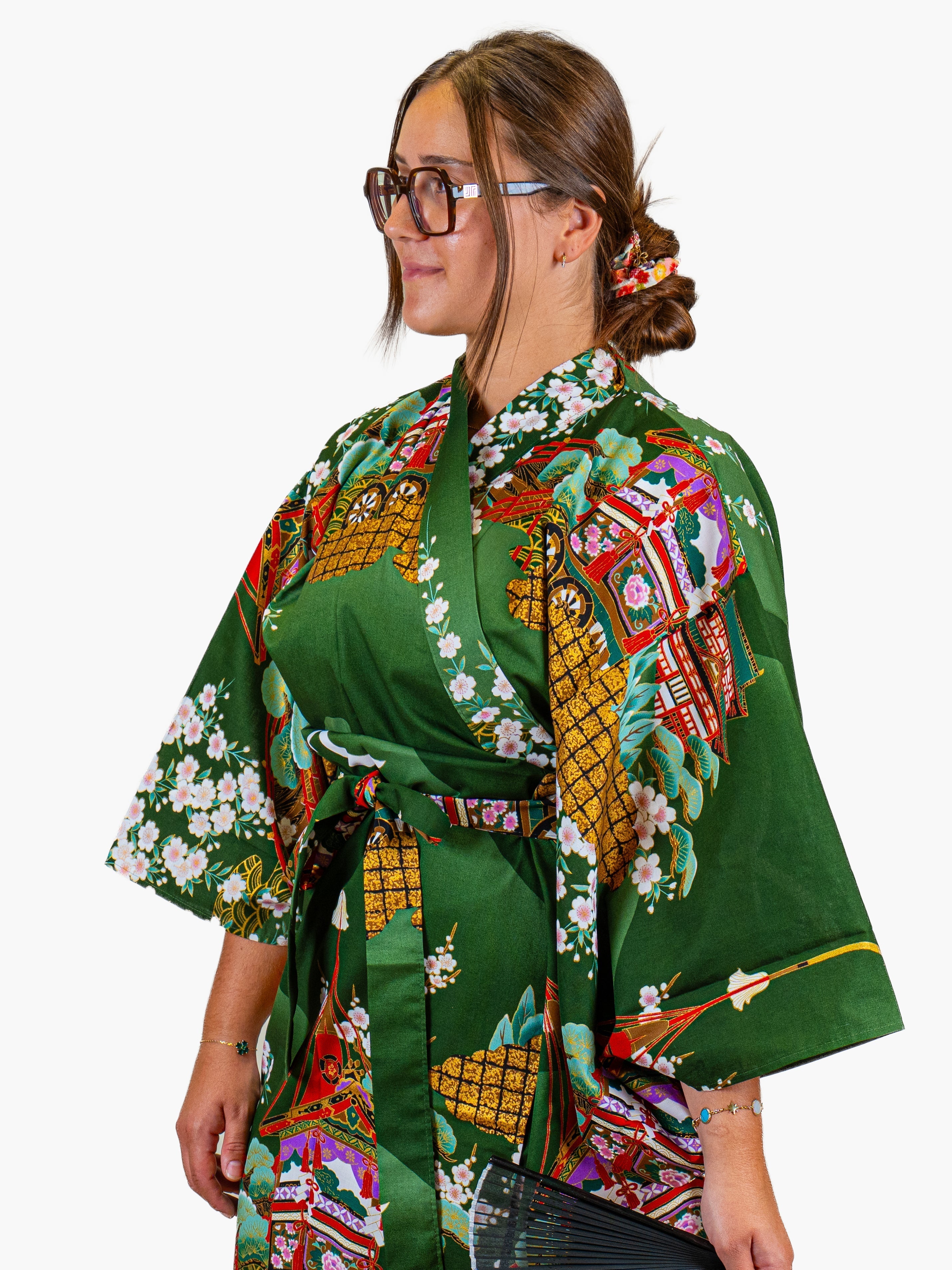 Dames Japanse Kimono – Groene Guruma