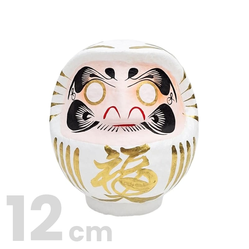 Daruma Japonais Blanc - 9 à 15 cm - 12 cm