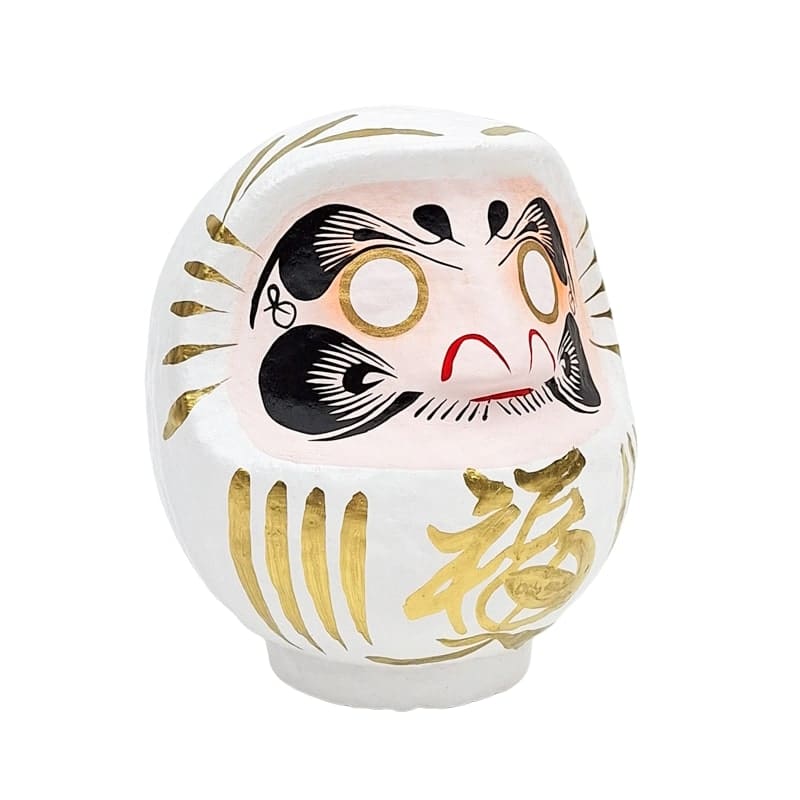 Daruma Japonais Blanc - 9 à 15 cm