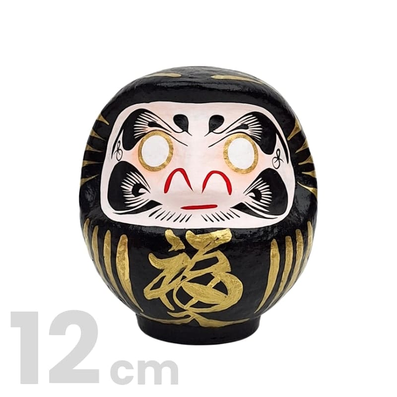 Daruma Japonais Noir - 9 à 15 cm - 12 cm