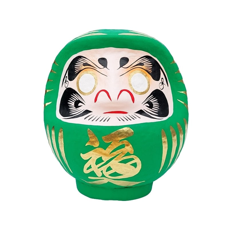 Groene Japanse daruma - 12 cm