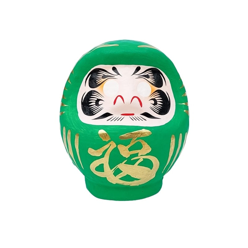 Groene Japanse daruma - 9 cm