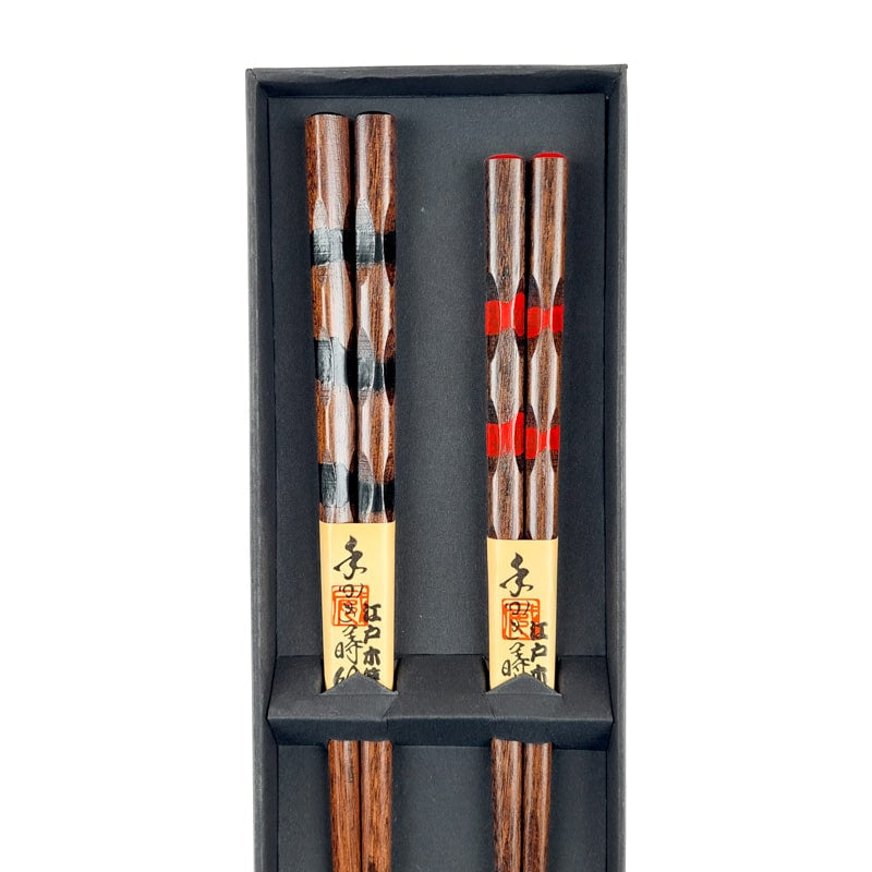 Duo Japanse Houten Eetstokjes