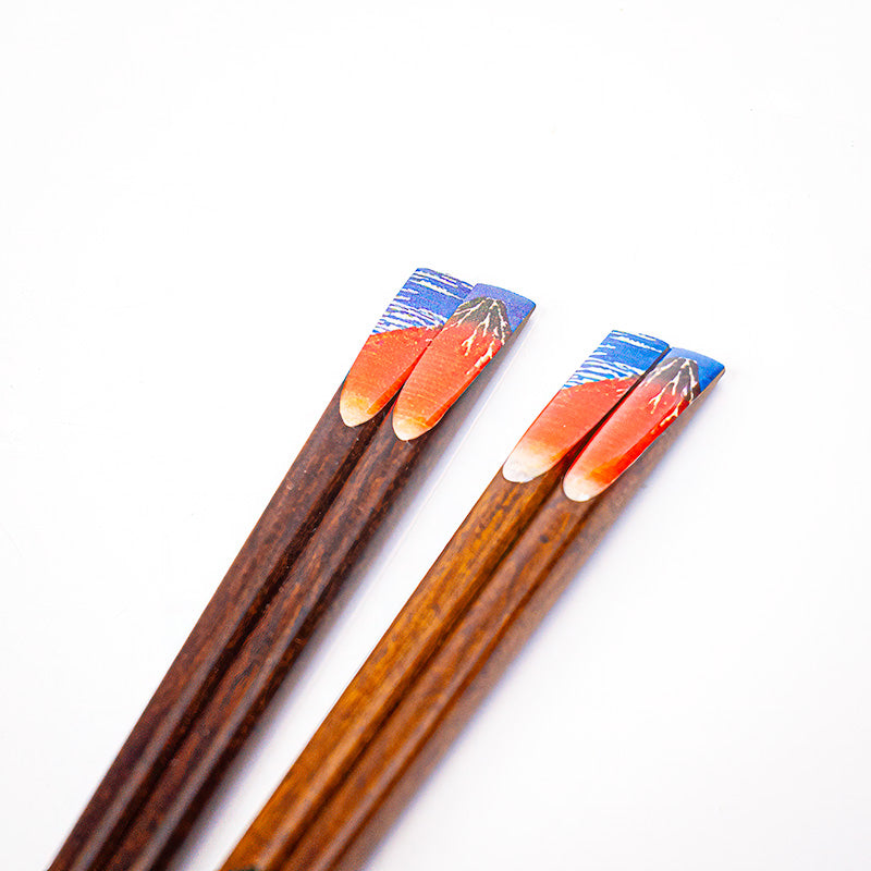 Eetstokjes Set Fuji Rood met Houdertjes