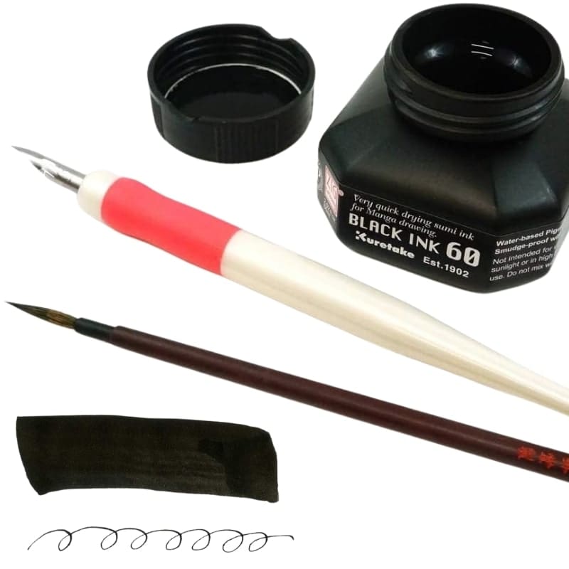 Kuretake ZIG zwarte inkt 60ml