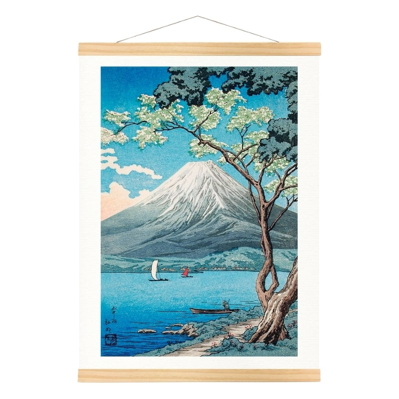 Japanse print Yamanaka meer - A3