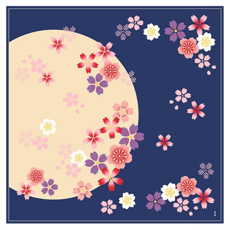 Furoshiki Japonais Shizuka Sakura - 90x90 cm - 90cm x 90cm