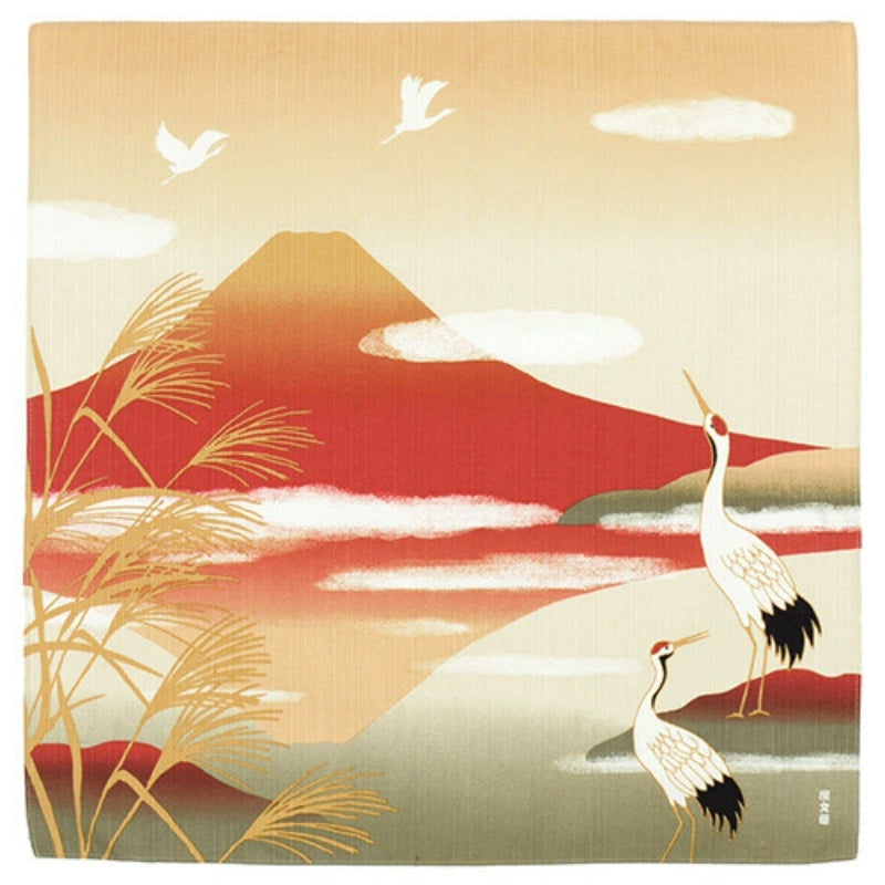 Furoshiki - Kraanvogel & Fuji - 50x50 cm