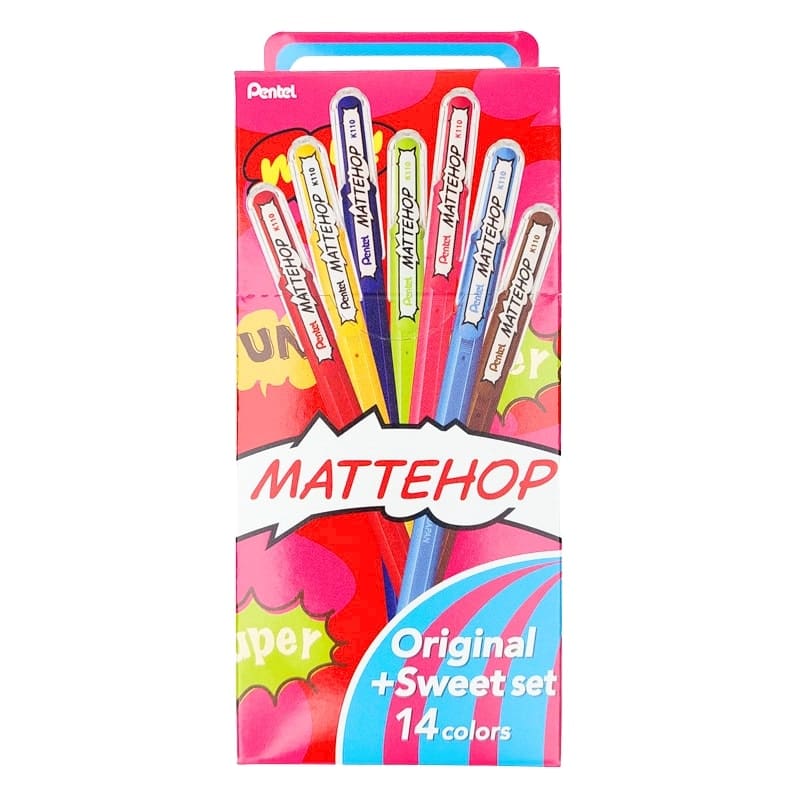 Gel Pennen Set - Pentel Mattehop - Original + Sweet