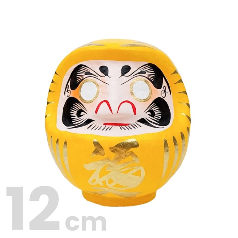 Gele Japanse Daruma 12 cm