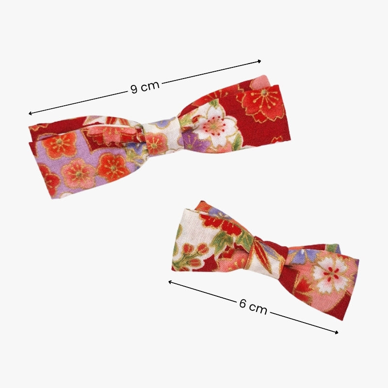 Grote rode Japanse haarspeld