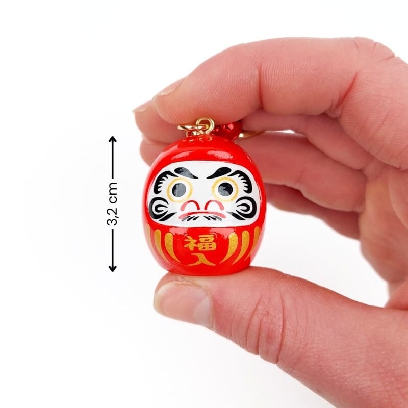 Grote Japanse Sleutelhanger - Daruma (Kleur Naar Keuze)
