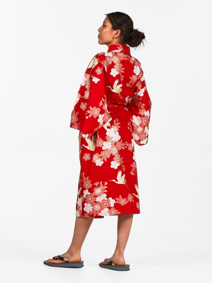 Happi Kimono Dames - Sakura to Tsuru One Size