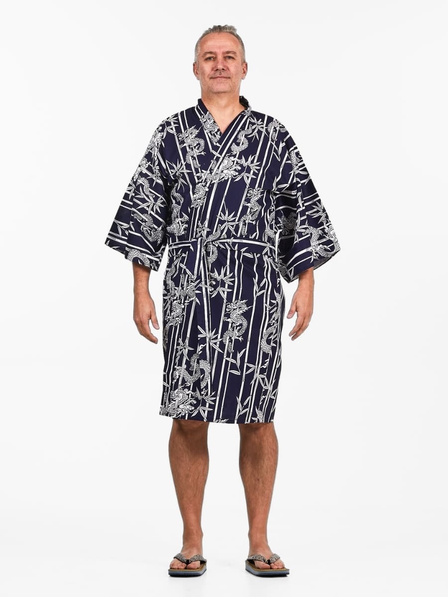 Happi Kimono Heren - Bamboo & Dragon One Size